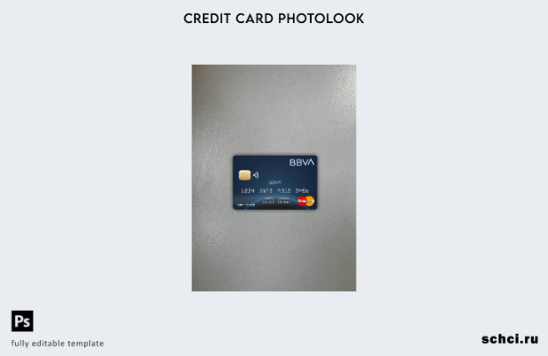 цифровая загрузка Колумбия BBVA Bank Mastercard фотоизображение переднего шаблон